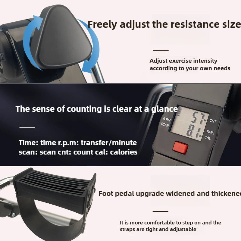 digital folding pedal exerciser for home gym