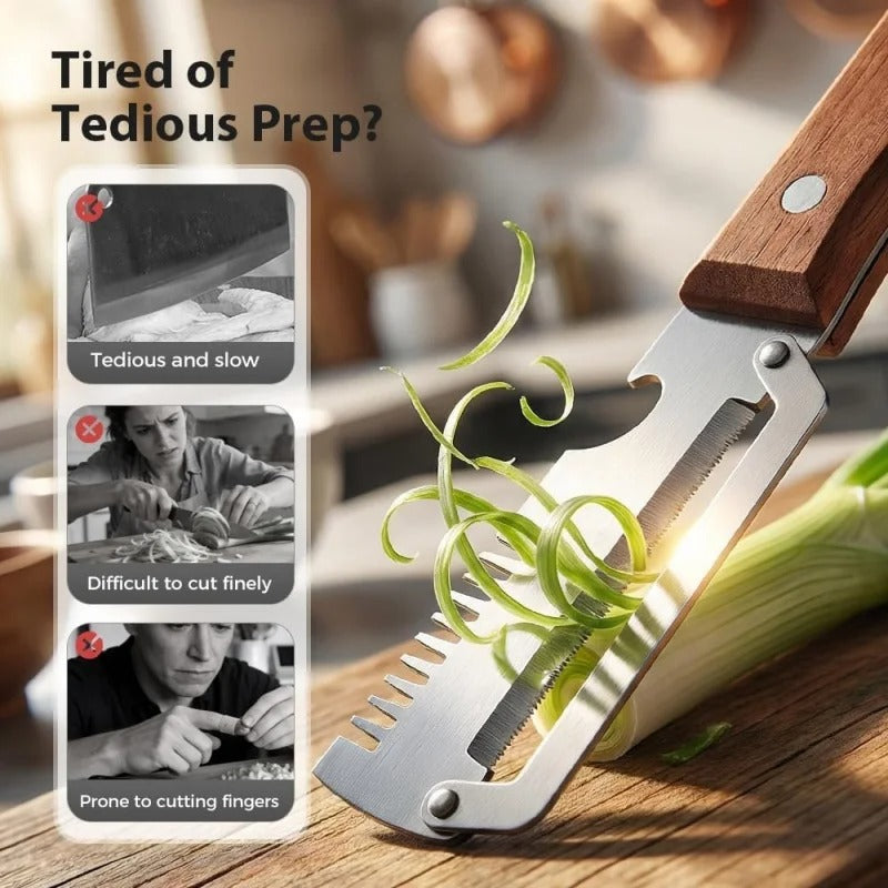3 in 1 Multi-Functional Vegetable Peeler Stainless Steel Fruit Peeler Knife with Handle for Peeling Fruits Shredding Scallions