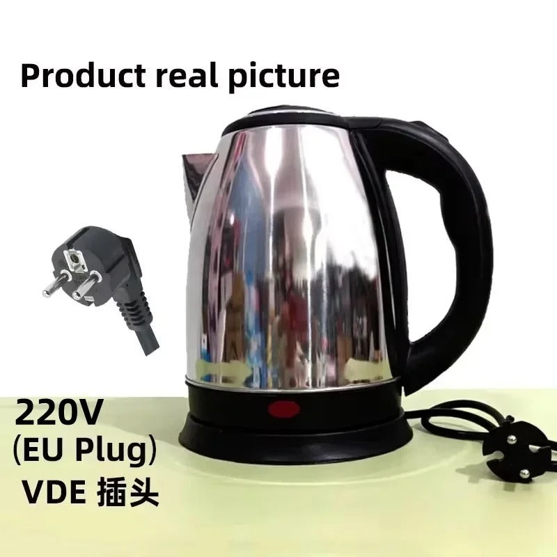 2L Food-grade Stainless Steel Electric Teapot Electric Kettle Hot Water Kettle Coffee Beverage Boiler Electric Water Heater