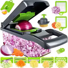 14pcs/16pcs Set,Vegetable Chopper, Multifunctional Fruit Slicer, Manual Food Grater, Vegetable Slicer, Cutter With Container